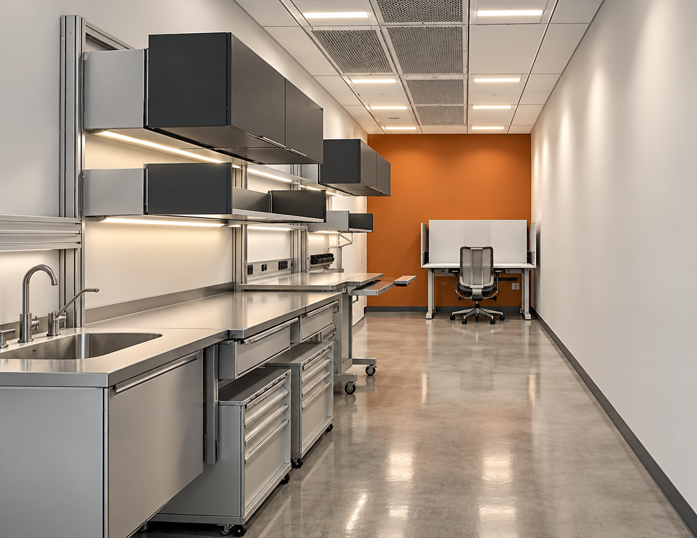 Conceptual visualization of the coordinated laboratory interior