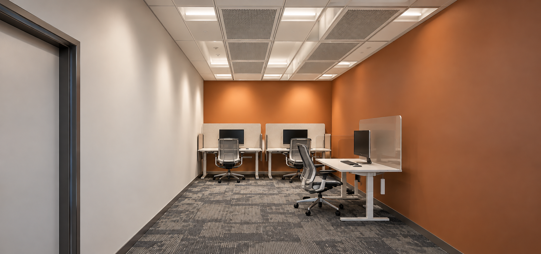 Conceptual photorealistic office workspace